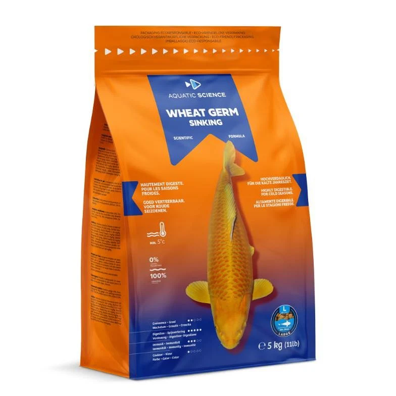 Wheat Germ LARGE Coulant 5kg - Aquatic Science - Adapté pour la préparation ou la récupération de l’hiver