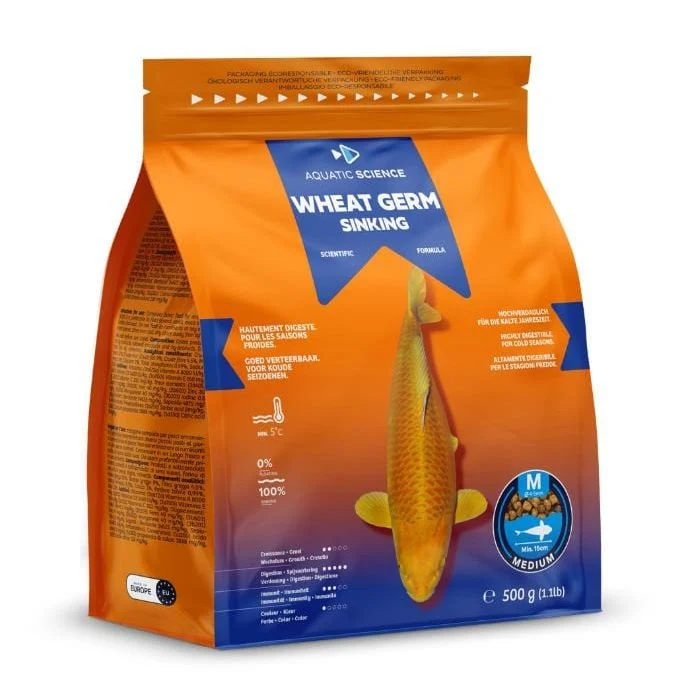 Wheat Germ MEDIUM Coulant 0.5kg - Aquatic Science - Adapté pour la préparation ou la récupération de l’hiver