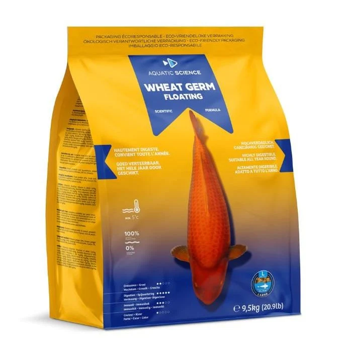 Wheat Germ LARGE Flottant 9.5kg - Aquatic Science - Adapté pour la préparation ou la récupération de l’hiver