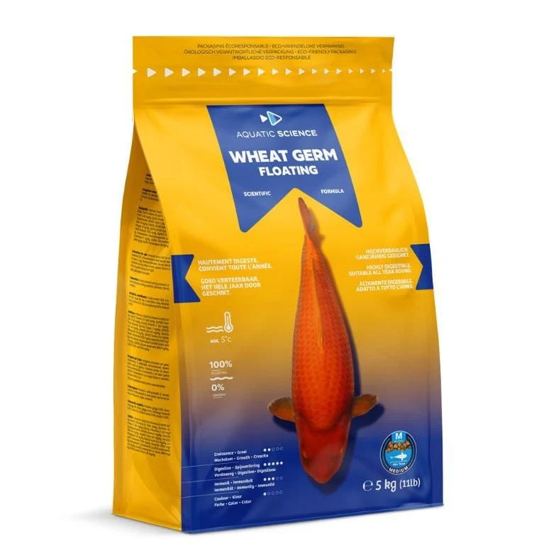 Wheat Germ MEDIUM Flottant 5kg - Aquatic Science - Adapté pour la préparation ou la récupération de l’hiver