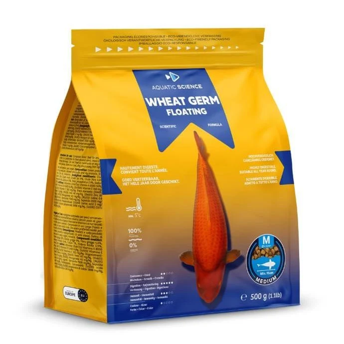 Wheat Germ MEDIUM Flottant 0.5kg - Aquatic Science - Adapté pour la préparation ou la récupération de l’hiver