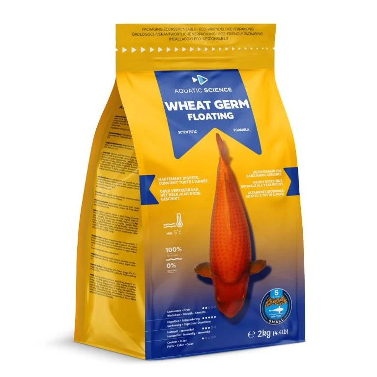 Wheat Germ SMALL Flottant 2kg - Aquatic Science - Adapté pour la préparation ou la récupération de l’hiver
