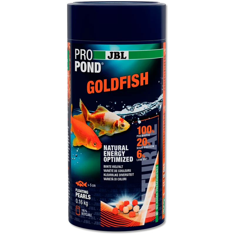 JBL ProPond Goldfish Poissons rouges - 1L/0.16kg -Aliment 4 saisons pour poissons rouges et queues de voile