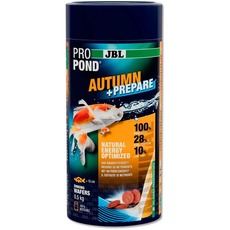 JBL ProPond Autumn+Prepare - 1L/0.5kg - Aliment d’automne pour carpes koïs et autres poissons de bassin