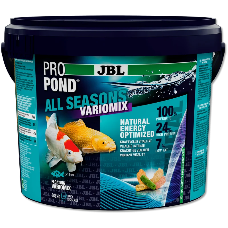 JBL ProPond All Seasons VarioMix - 5.5L/0.8kg - Mix alimentaire 4 saisons pour carpes koï et autres poissons de bassin