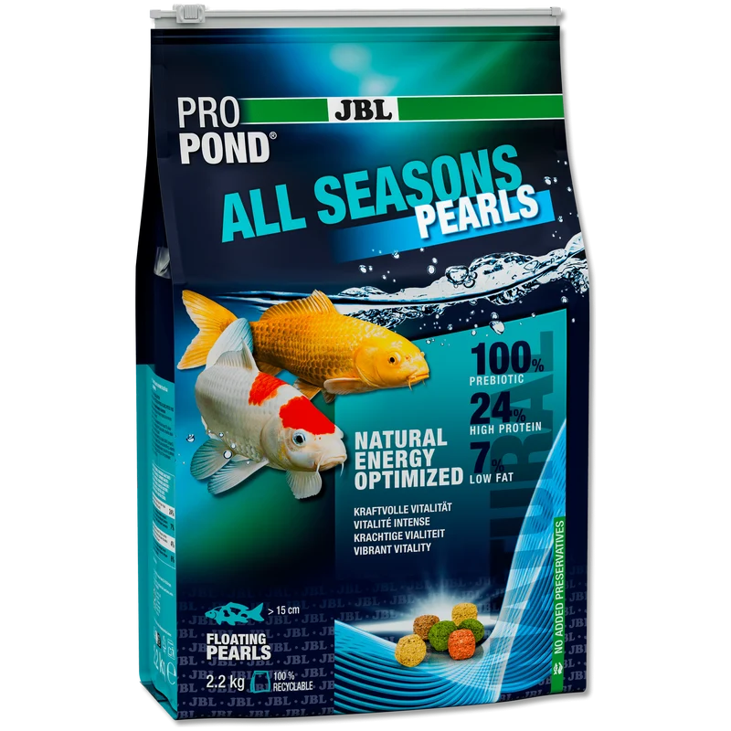 JBL ProPond All Seasons Pearls - 12L/2.2kg - Granulés 4 saisons pour carpes koï et autres poissons de bassin