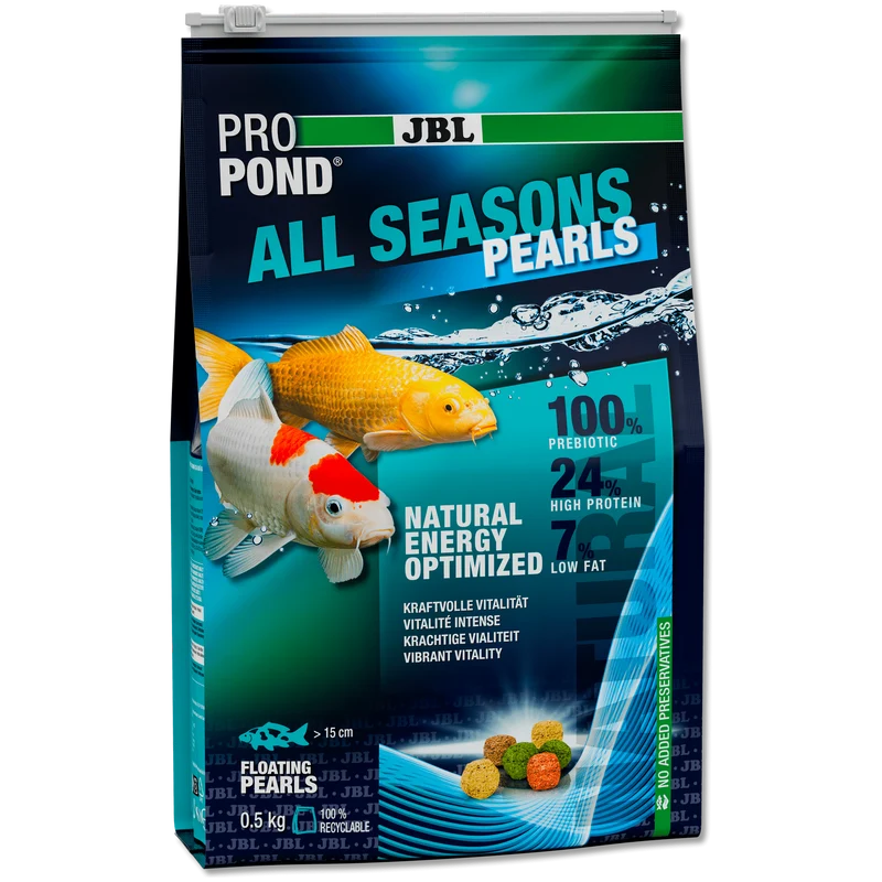 JBL ProPond All Seasons Pearls - 3L/0.5kg - Granulés 4 saisons pour carpes koï et autres poissons de bassin