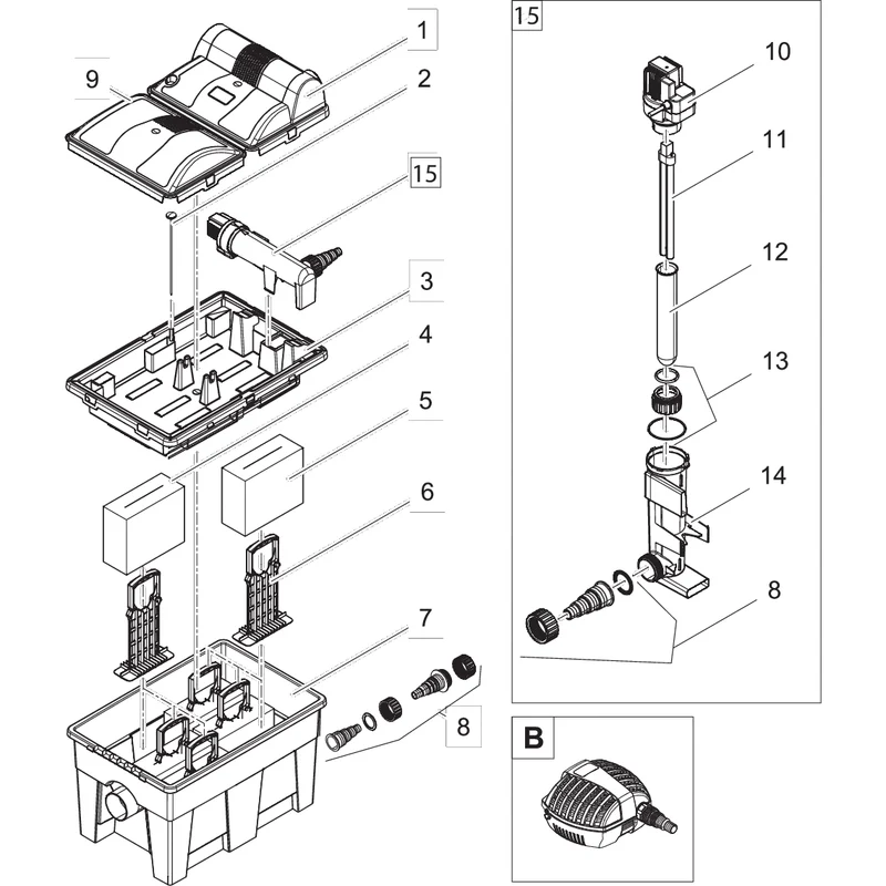 Pièces détachées pour BioSmart UVC 16000