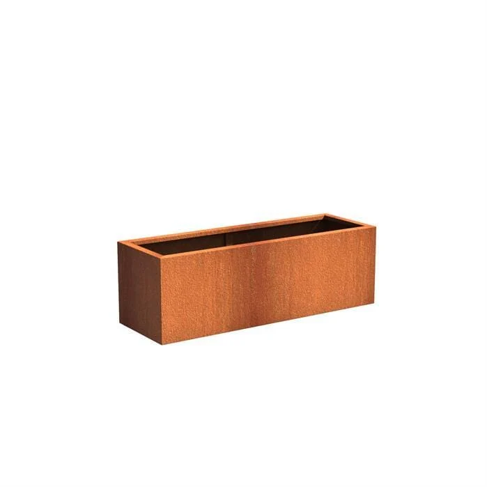 Jardinière en corten - Andes rectangulaire 1.5m x 0.5m x 0.5m