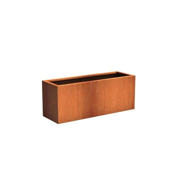 Jardinière en corten - Andes rectangulaire 1.5m x 0.5m x 0.6m