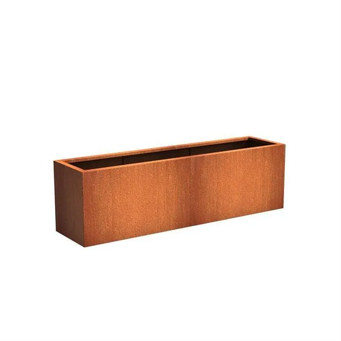 Jardinière en corten - Andes rectangulaire 2m x0.5m x0.6m