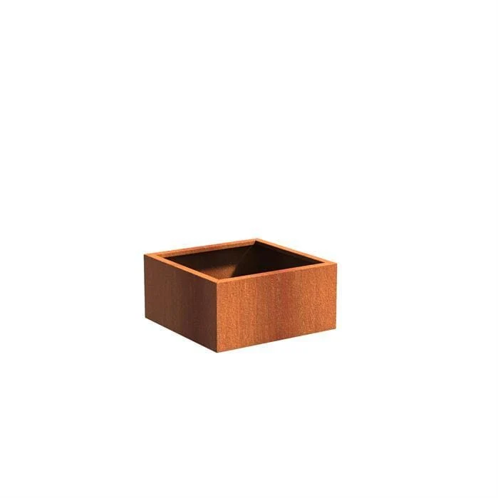 Jardinière en corten - Andes carré 0.8m x 0.8m x 0.4m