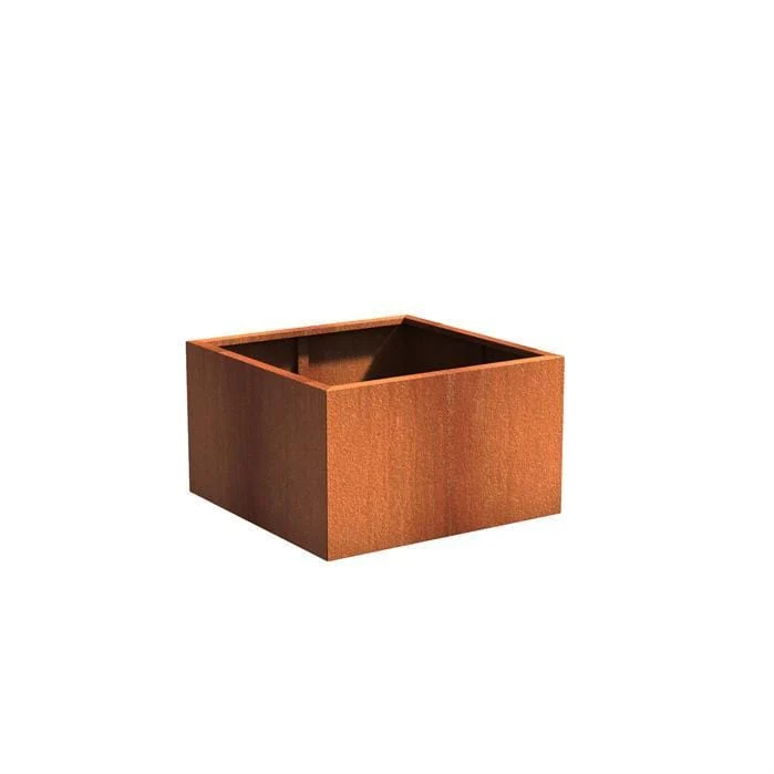 Jardinière en corten - Andes carré 1mx 1m x 0.6m