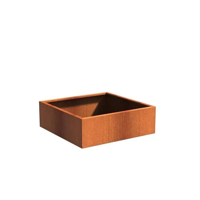 Jardinière en corten - Andes carré 1.2m x1.2m x 0.4m