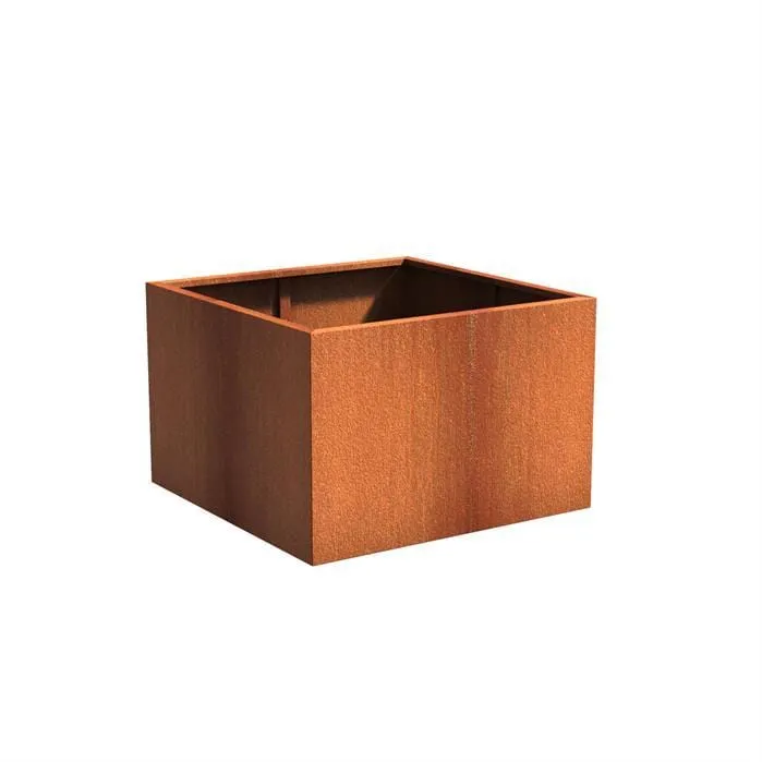 Jardinière en corten - Andes carré 1.2m x 1.2m x 0.8m