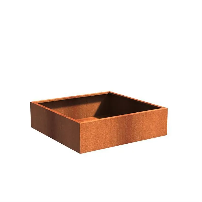 Jardinière en corten - Andes carré 1.4m x1.4m x0.4m