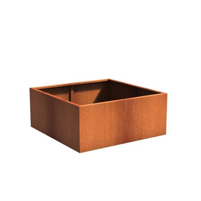 Jardinière en corten - Andes carré 1.4m x 1.4m x 0.4m