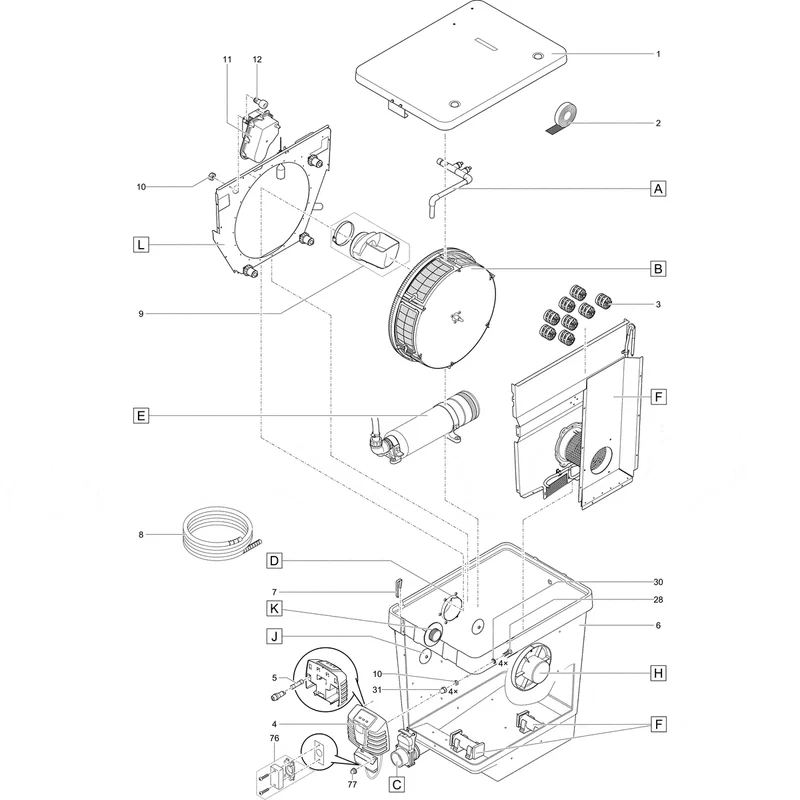 Pièces détachées pour ProfiClear Premium Compact-M grav. OC
