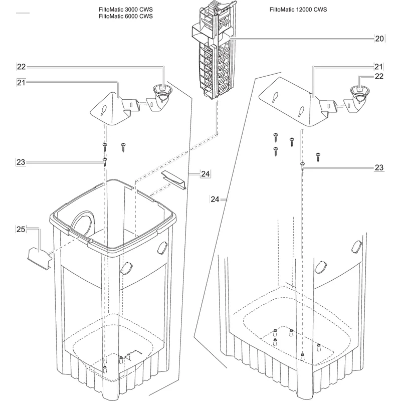 Pièces détachées pour FiltoMatic CWS 25000