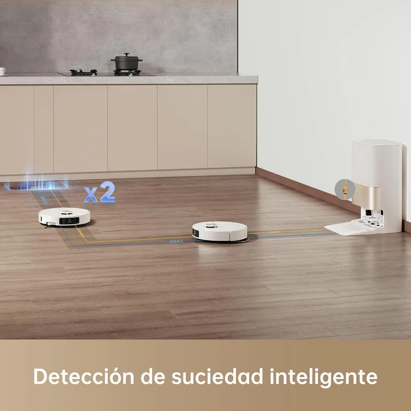 Dreame – X40 Ultra Complete Robot aspirador y fregasuelos negro con base automática y navegación inteligente para hogar