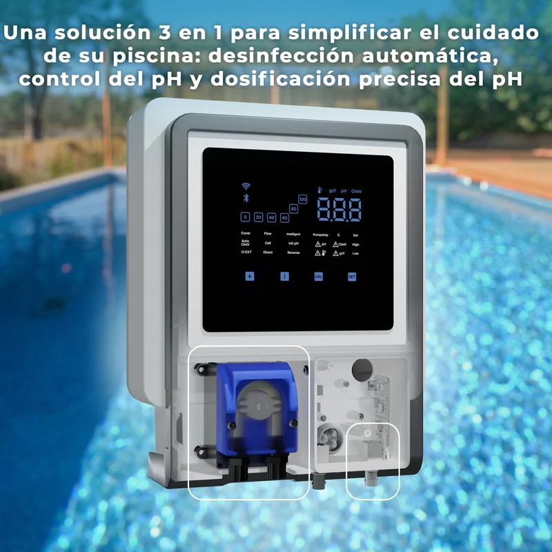 Gre Clorador salino con control pH para piscinas Clorador salino para piscina