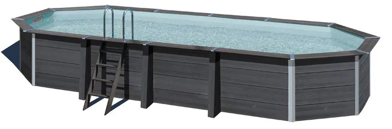 Piscina composite ovalada GRE KPCOV80 804x386 cm con filtro de arena 6 m3/h