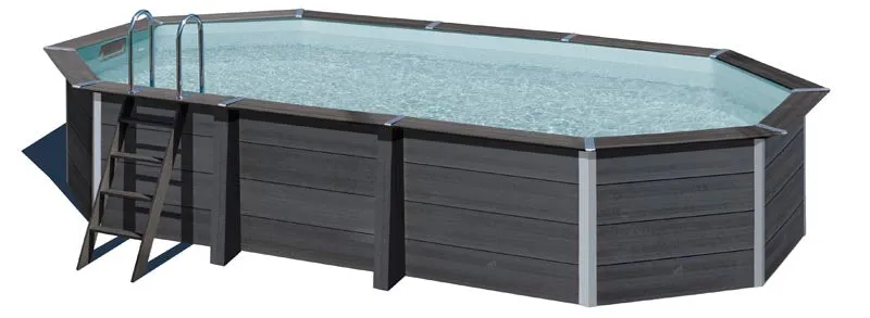 Piscina composite ovalada GRE KPCOV66L 664x386 cm con filtro de arena 6 m3/h
