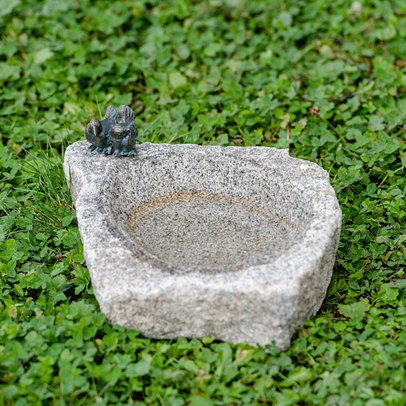Vogeltränke mit Vogelpaar klein