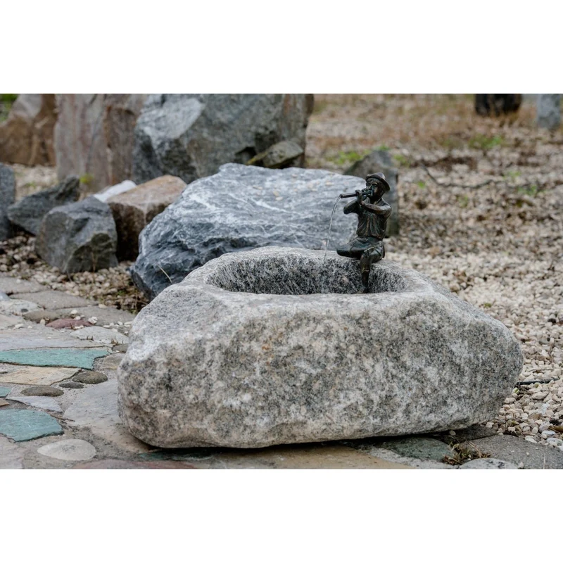 Granit Trog klein mit Finn