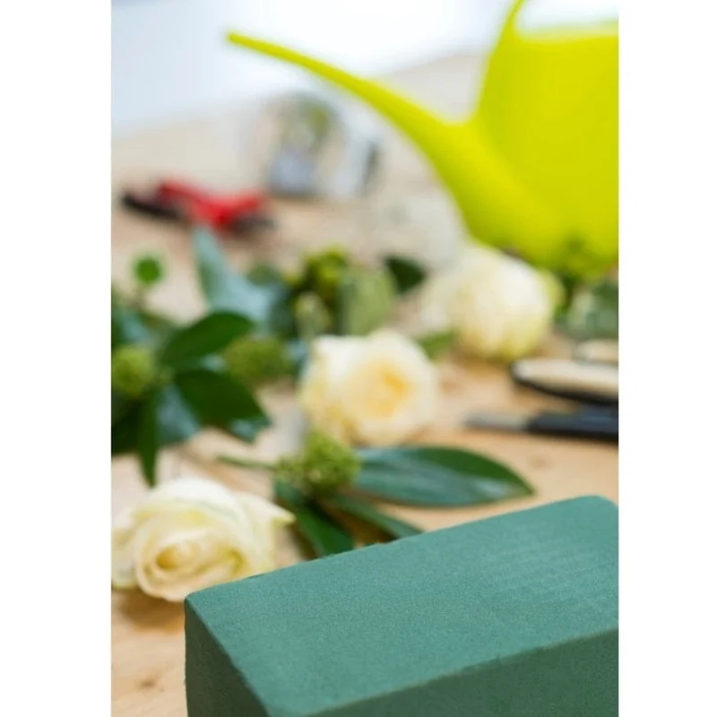Bloc de mousse verte pour usage humide - H7,5 x 20 x 10 cm