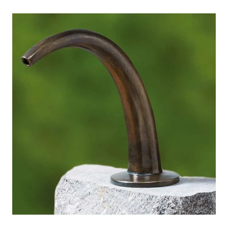Brunnenauslauf, bronze, groß, braun patiniert