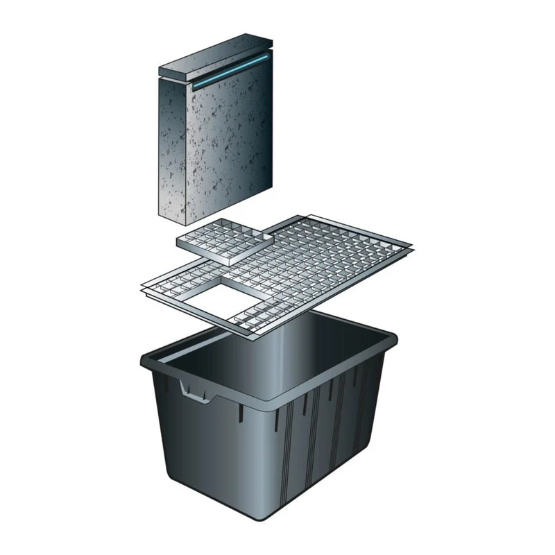 Grille métallique de recouvrement 60 x 60 - galvanisée, charge max. 150kg/m², pour Victoria 60 - 60 x 60 cm