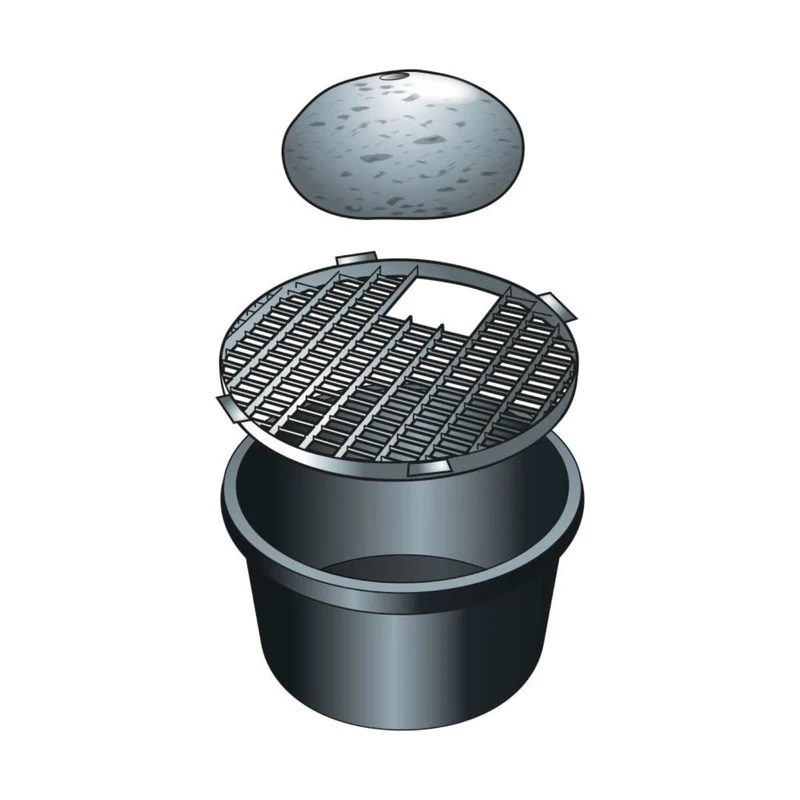 Grille métallique de recouvrement 81 - galvanisée, charge max. 150kg/m², pour Victoria 90 - Ø81 cm