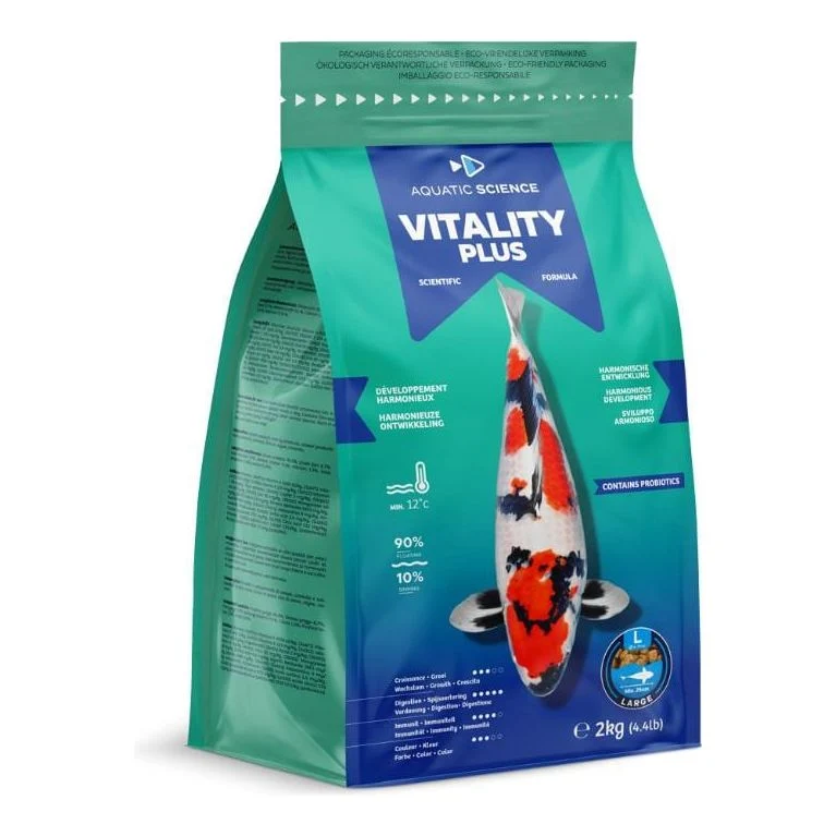 Vitality Plus LARGE 2kg - Aquatic Science - L’aliment pour koïs qui favorise un développement harmonieux