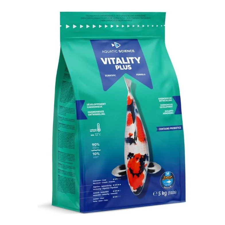 Vitality Plus MEDIUM 5kg - Aquatic Science - L’aliment pour koïs qui favorise un développement harmonieux