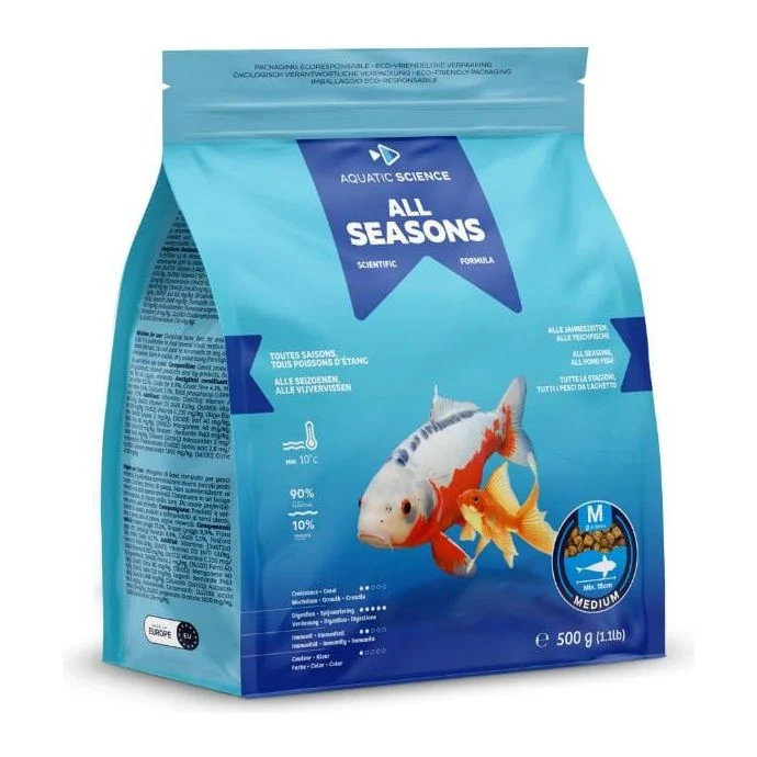 All Seasons MEDIUM 0.5kg - Aquatic Science - Aliment de base toutes saisons de qualité