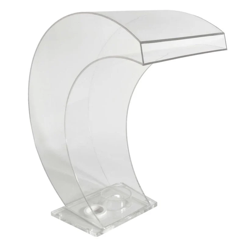 MAMBA® Acrylic LED - cascade Piscine - Acryl 4mm, incl. accessoires de raccordement 1 ½" - LED ring 1x21 blanc froid, transfo AC 12V/DE-06-12W, Lumen 185, EEK A+, 2,5 Watt - H54 x 47,5 x 30 cm
