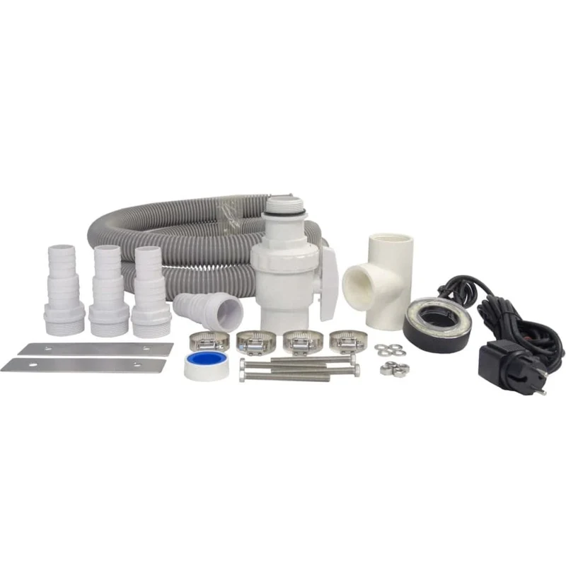 MAMBA® Acrylic LED - cascade Piscine - Acryl 4mm, incl. accessoires de raccordement 1 ½" - LED ring 1x21 blanc froid, transfo AC 12V/DE-06-12W, Lumen 185, EEK A+, 2,5 Watt - H54 x 47,5 x 30 cm