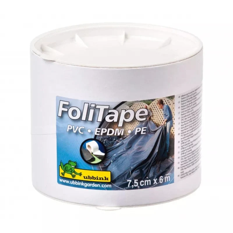 FoliTape Universal - Réparation adhésif universel pour bâches de bassin PVC, PE et EPDM - 7,5 cm x 6m