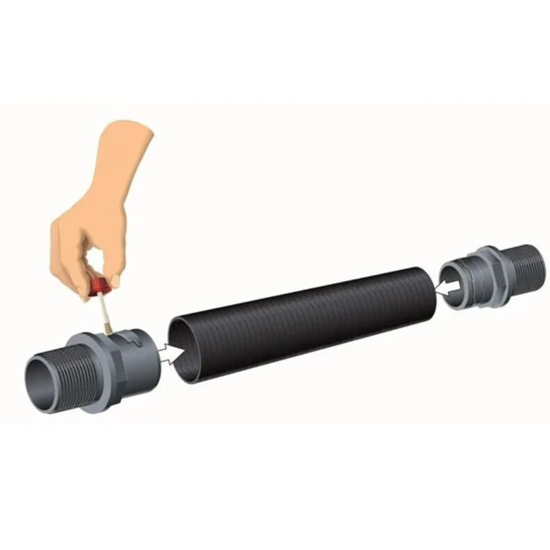 Quadra Connect Set - connection pour C1 & C2 - connecteurs 2 x Ø50 mm, flexible de raccordement L40 cm
