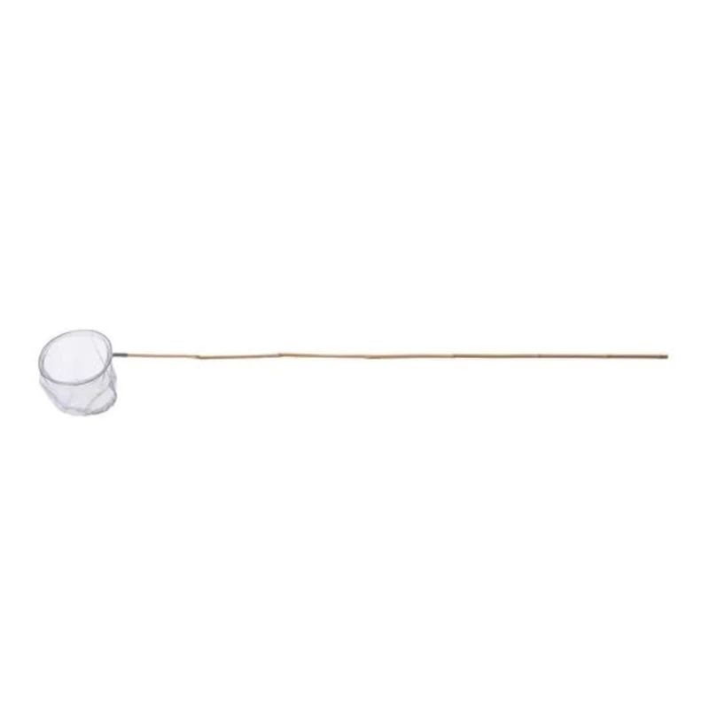 PondNets - épuisette de bassin avec manche en bambou, grandes mailles blanches - L150 cm