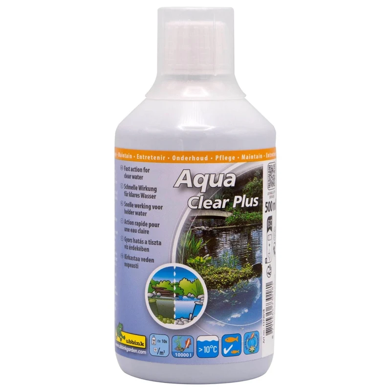 Aqua Clear Plus - 500 ml - Clarificateur d'eau - Solution Contre l'Eau Verte