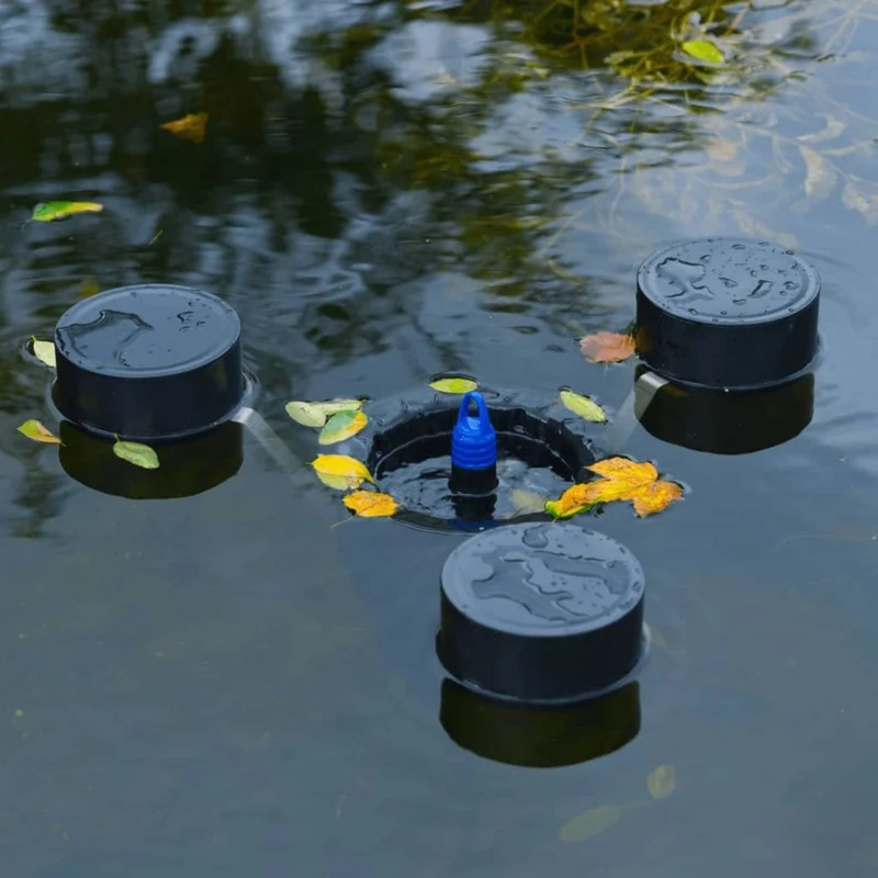 SkimMax® - "2 en 1" : skimmer/écumeur flottant de surface 30 m²/collecteur 1,2l (nettoyage) & pompe fontaine de bassin - Qmax(l/h) 2500, 45W, Hmax(m) 2,70, IPX8, AC230V/50Hz, accessoires d'ajutage (volcans 2x et cloche d'eau)