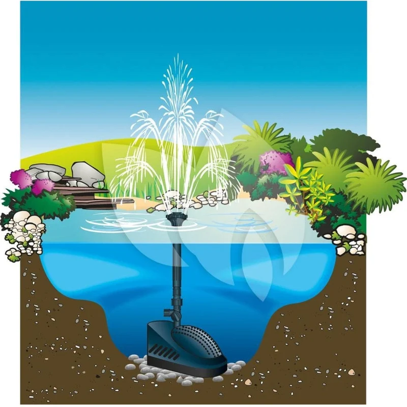 PowerClear® 9000 - "3 en 1" : filtration immergée biomécanique avec clarificateur UVC et pompe fontaine intégrées - Qmax(l/h) 1400, 45W, Hmax(m) 2,30, 1/2'', mousse filtrante 20 ppi, UVC PL-S 9W, classe de protection I, IP68, AC230V/50Hz, accessoires d'aj