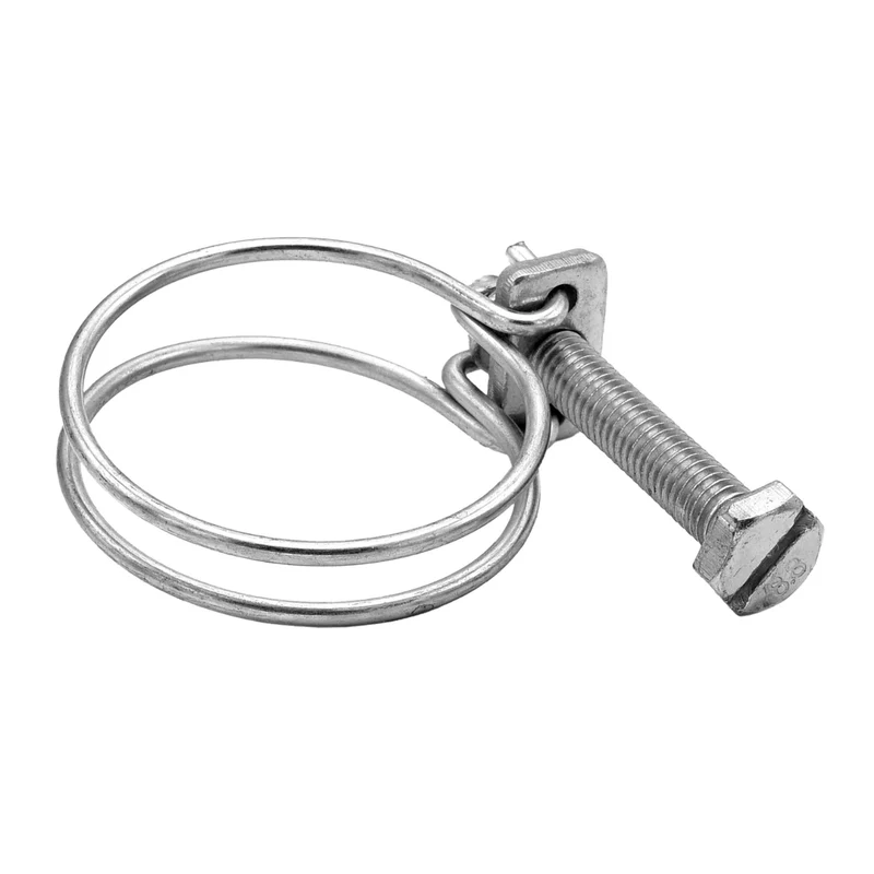 Lot de colliers de serrage double fil galva - Ø50 / Ø55 mm - 2 x