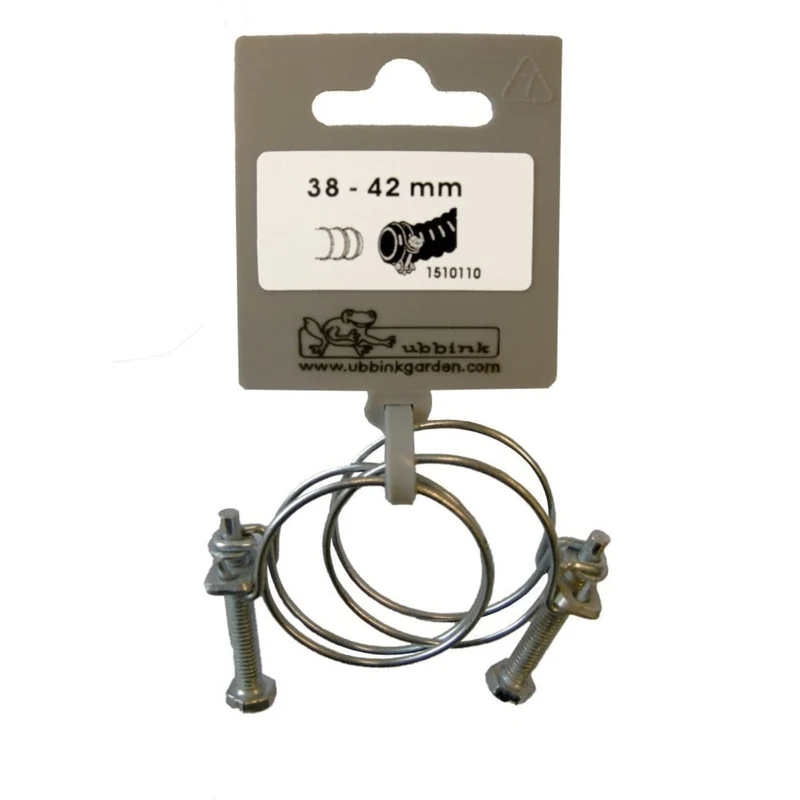 Lot de colliers de serrage double fil galva - Ø38 / Ø42 mm - 2 x