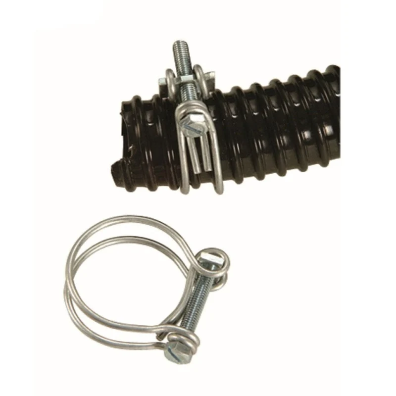 Lot de colliers de serrage double fil galva - Ø38 / Ø42 mm - 2 x