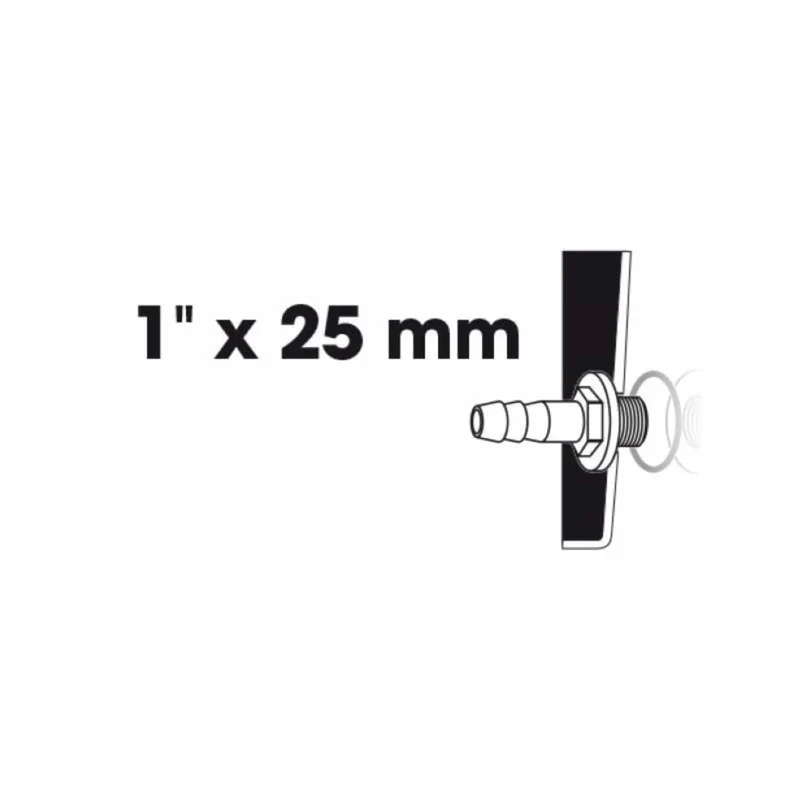 Embout à olive filetage mâle 1 x Ø mm tuyau - Ø25 (1") x Ø25 (1") mm