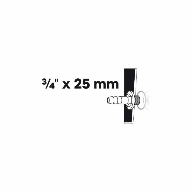 Embout à olive filetage mâle 1 x Ø mm tuyau - Ø19 (¾") x Ø25 (1") mm