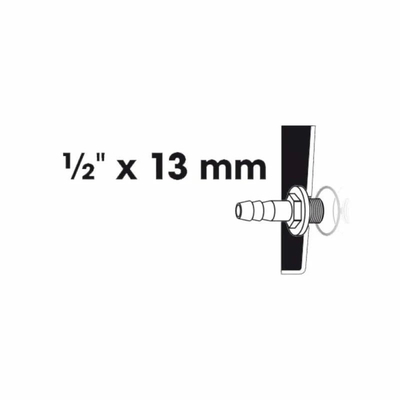Embout à olive filetage mâle 1 x Ø mm tuyau - Ø13 (½") x Ø13 (½") mm